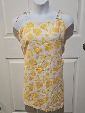 Old Navy White and Yellow Floral Top